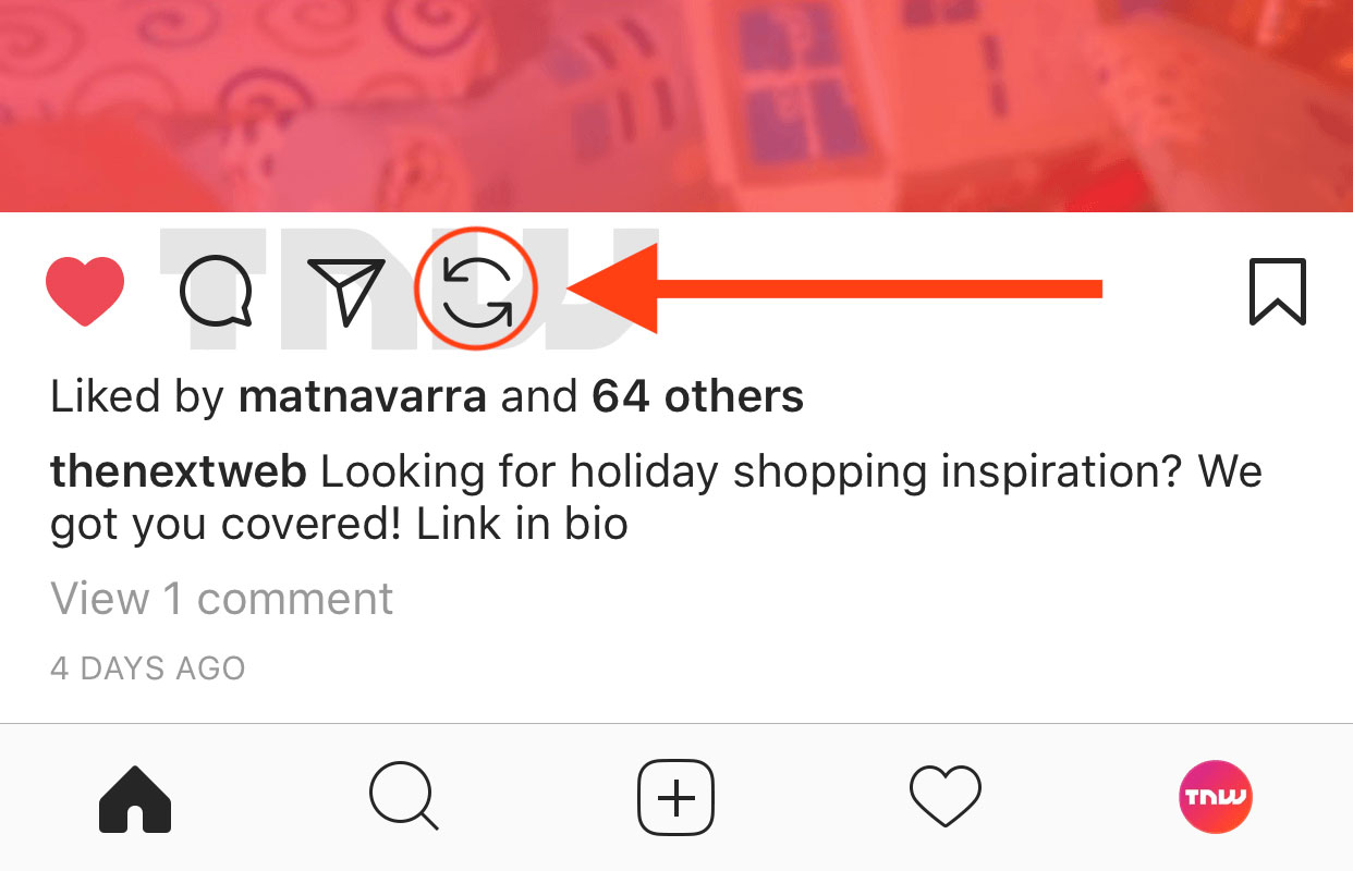 The Regram Button for Instagram