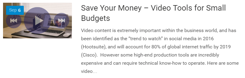 Save Your Money - Video Tools for Small Budgets